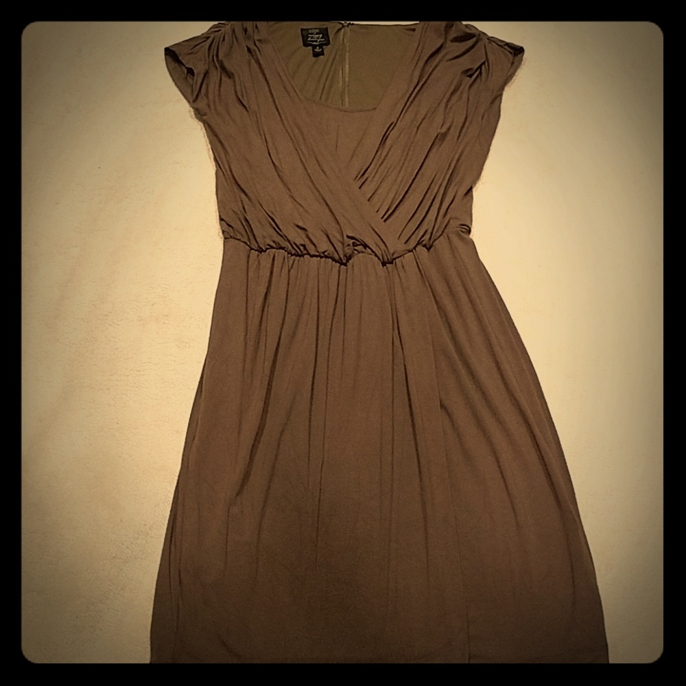 Suzi Chin for Maggy Boutique Deep Taupe Dress